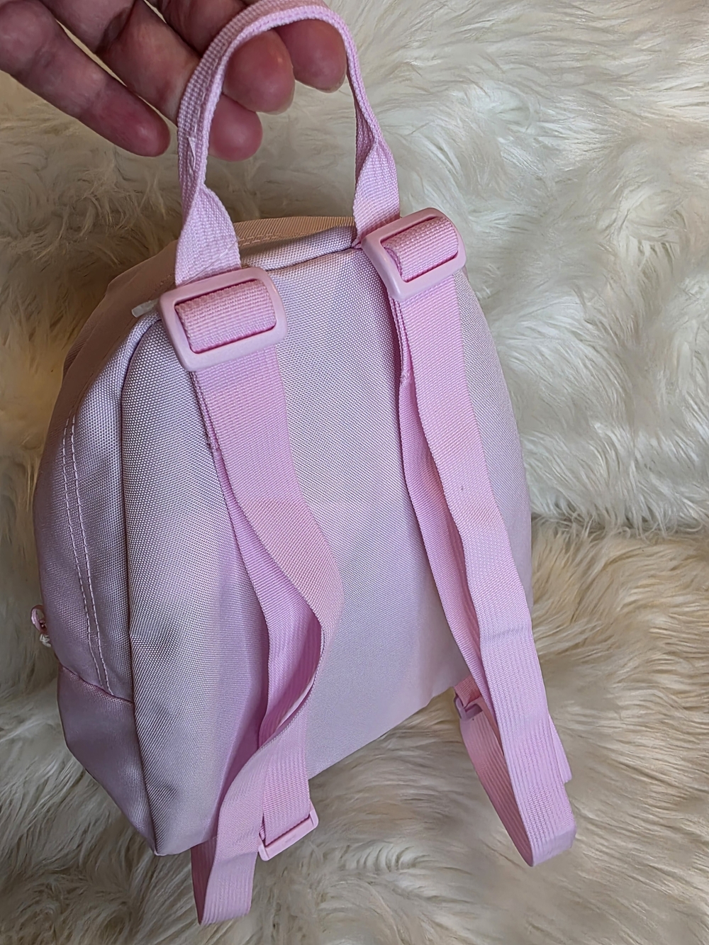 NWT JanSport Half Pint FX Mini Backpack viral Embroidered Bows BEGONIA PINK - Picture 7 of 9